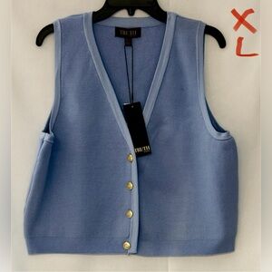Truth Blue Sleeveless Cardigan